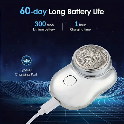 NOVAIR Mini Electric Razor for Men - Rechargeable Travel Shaver - NOVAIR SHAVESNOVAIR Mini Electric Razor for Men - Rechargeable Travel Shaver